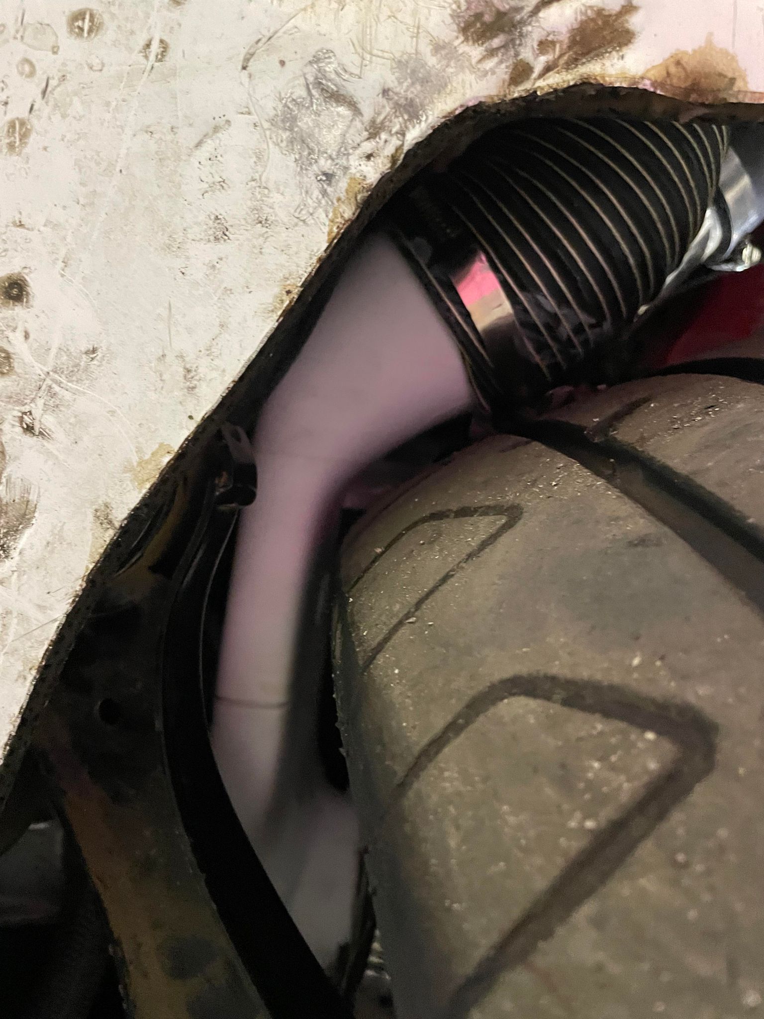 3D scan render of the bumper duct scoop and mounting geometry