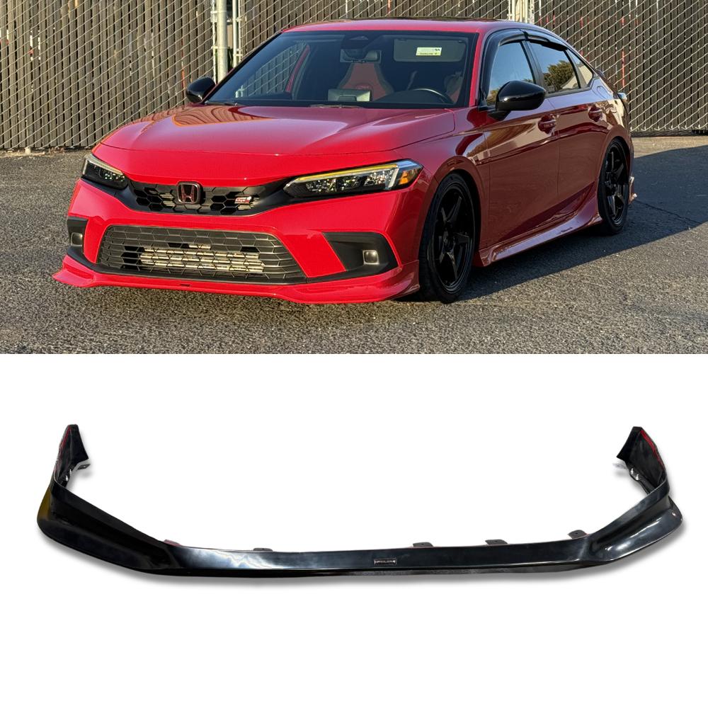 Epsilon+ front lip for the Honda Civic Zenki FE/FL shown fitted and as a standalone part