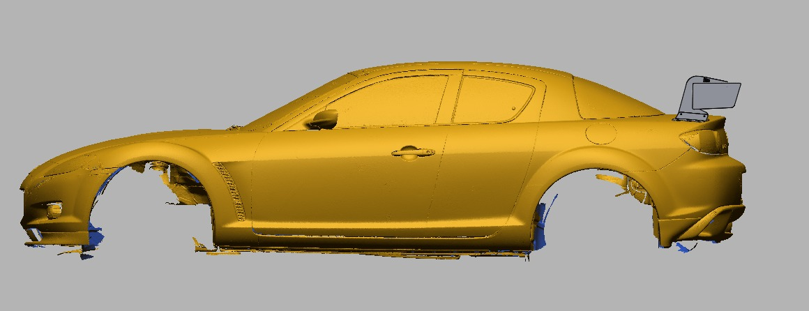 Side profile of the RX-8 SE3P showing 47.5" swan-mount TC Wing height and rearward position