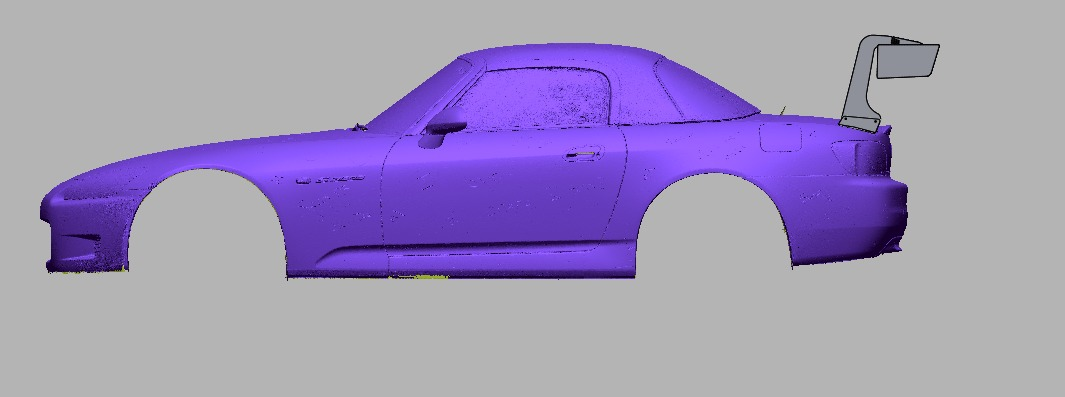 Side profile of the S2000 showing 66.5" swan-mount TC Wing height and rearward position