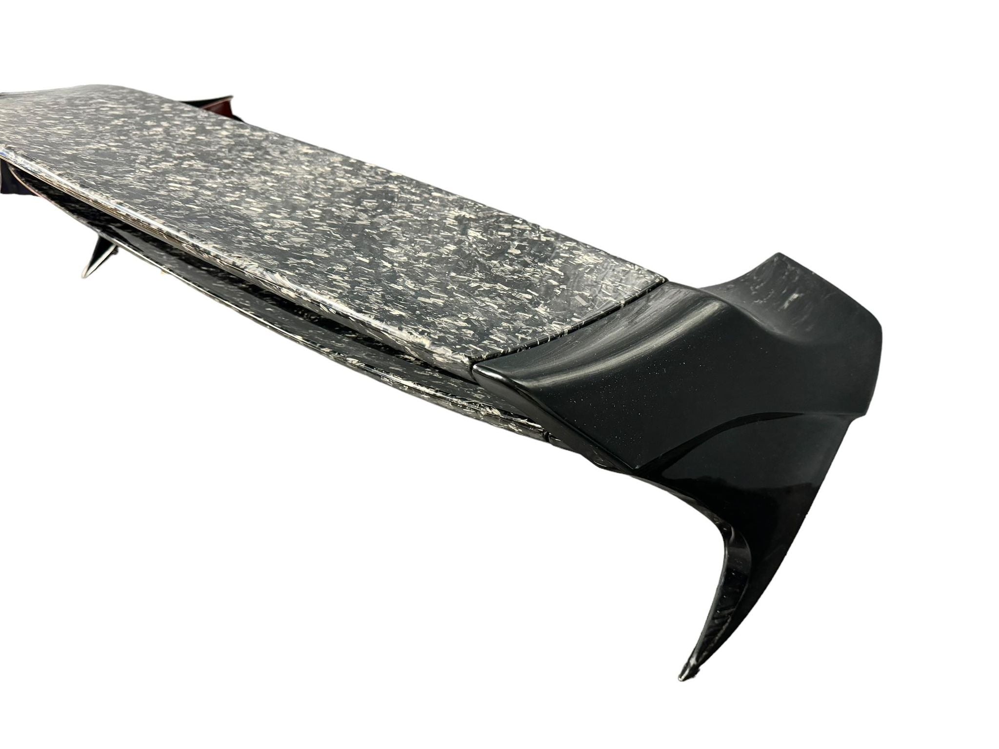 Isolated product shot of the carbon fiber WRC Wing V3 blades and endplate