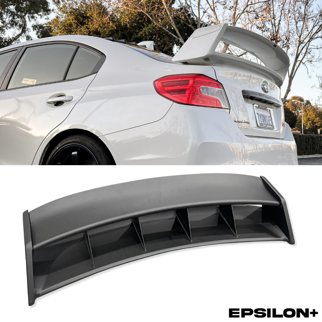 Epsilon+ WRC Wing mounted on a Subaru WRX STI
