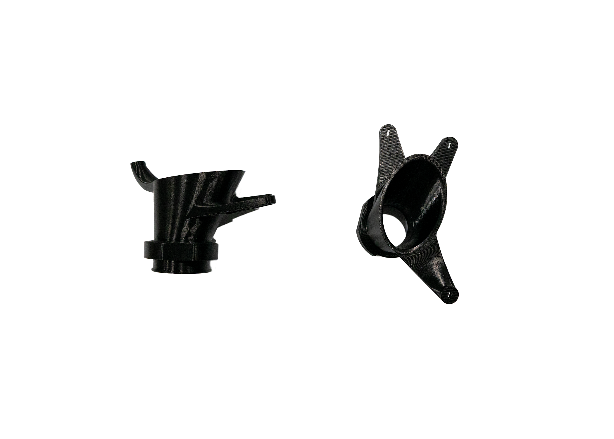 Pair of 3D printed bumper duct mounts for the Civic Coupe FG2