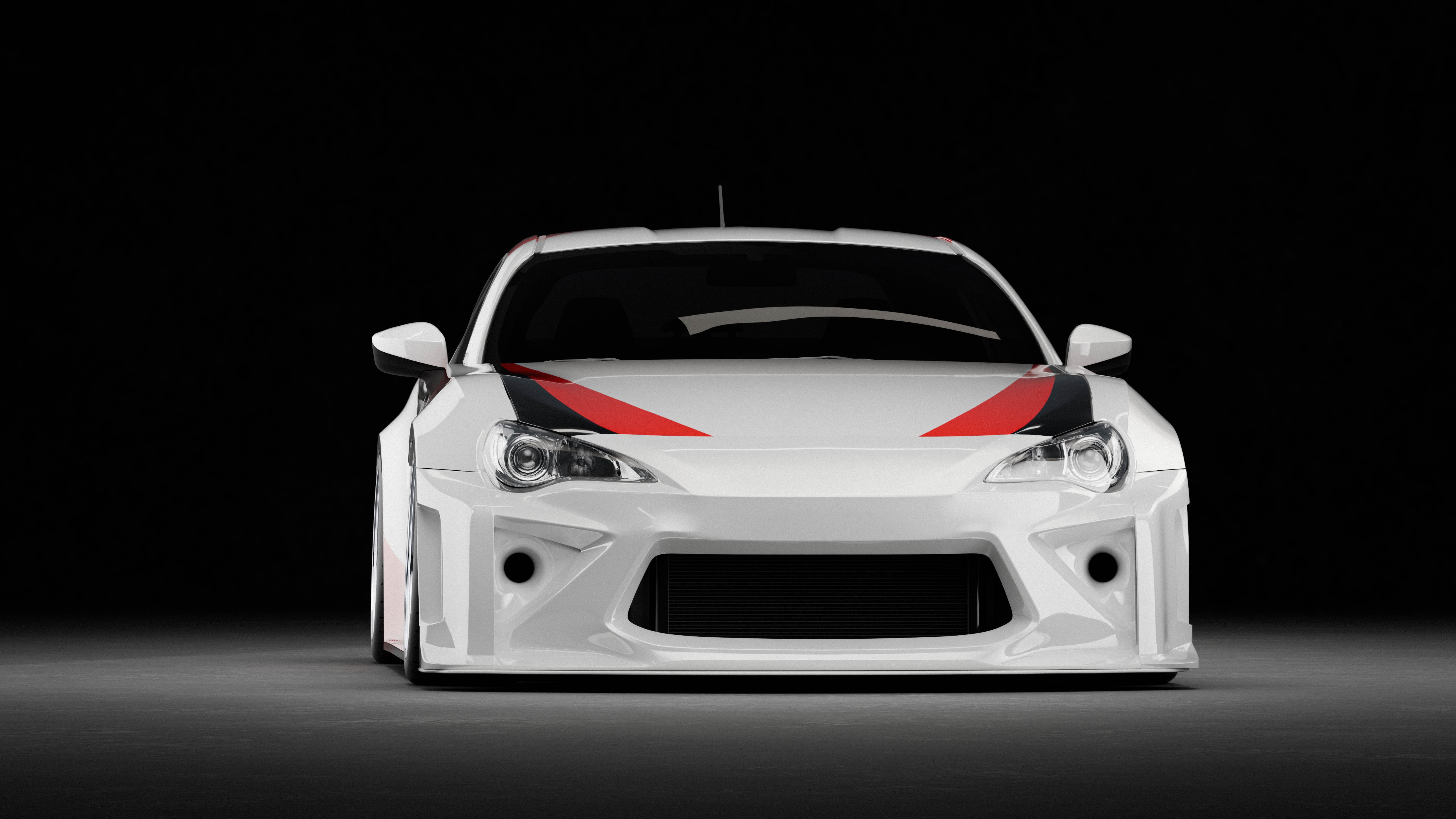 Front-on render of the Epsilon+ GT86 bumper with faux grille inserts