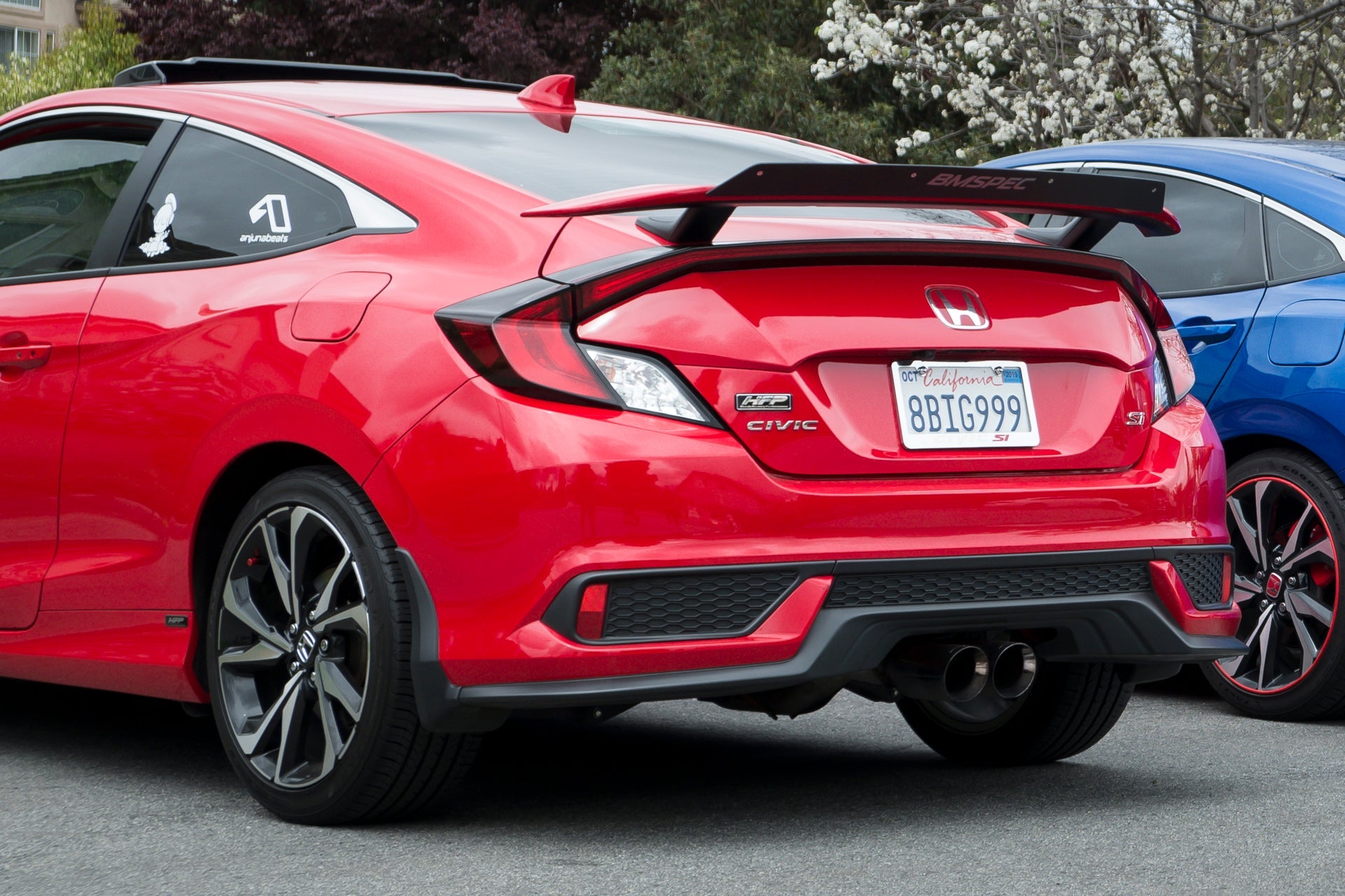 Spoiler extension for Honda Civic Si Coupe (FC3, 2017-2021), studio shot
