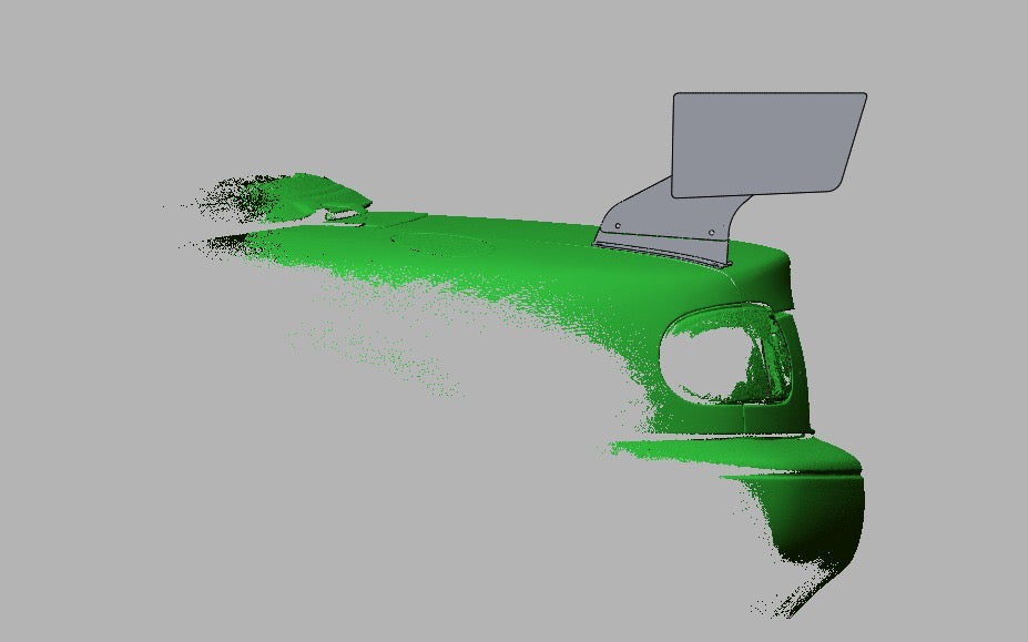 TC Wing base mount on Mazda Miata NA rear quarter panel