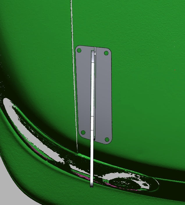 Close-up of TC Wing base plate mounting holes on Mazda Miata NA
