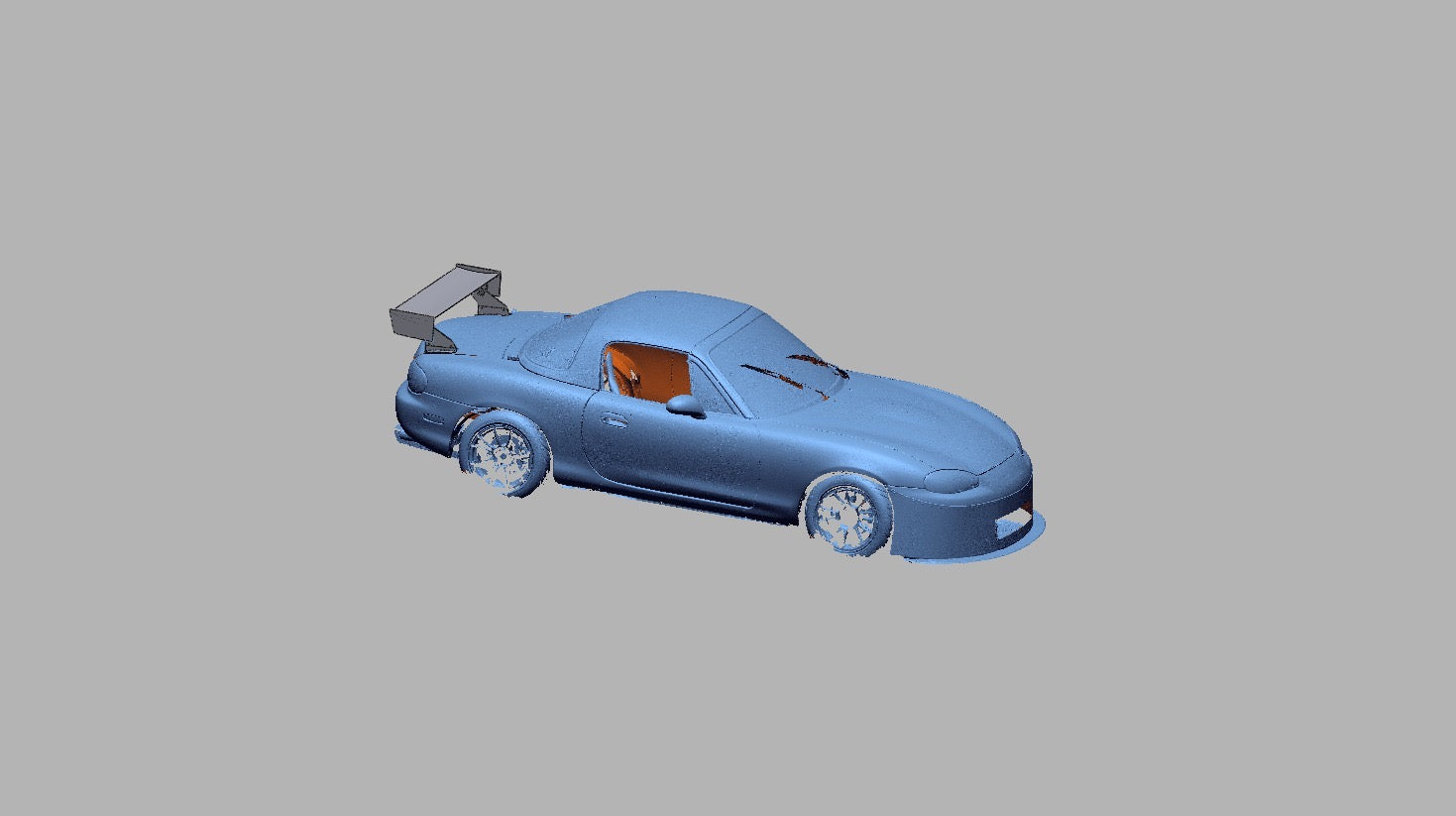 TC Wing on Mazda Miata NB, front 3/4 alternate angle