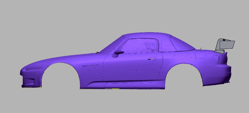 Side profile of the S2000 showing 47.5" swan-mount TC Wing height and rearward position