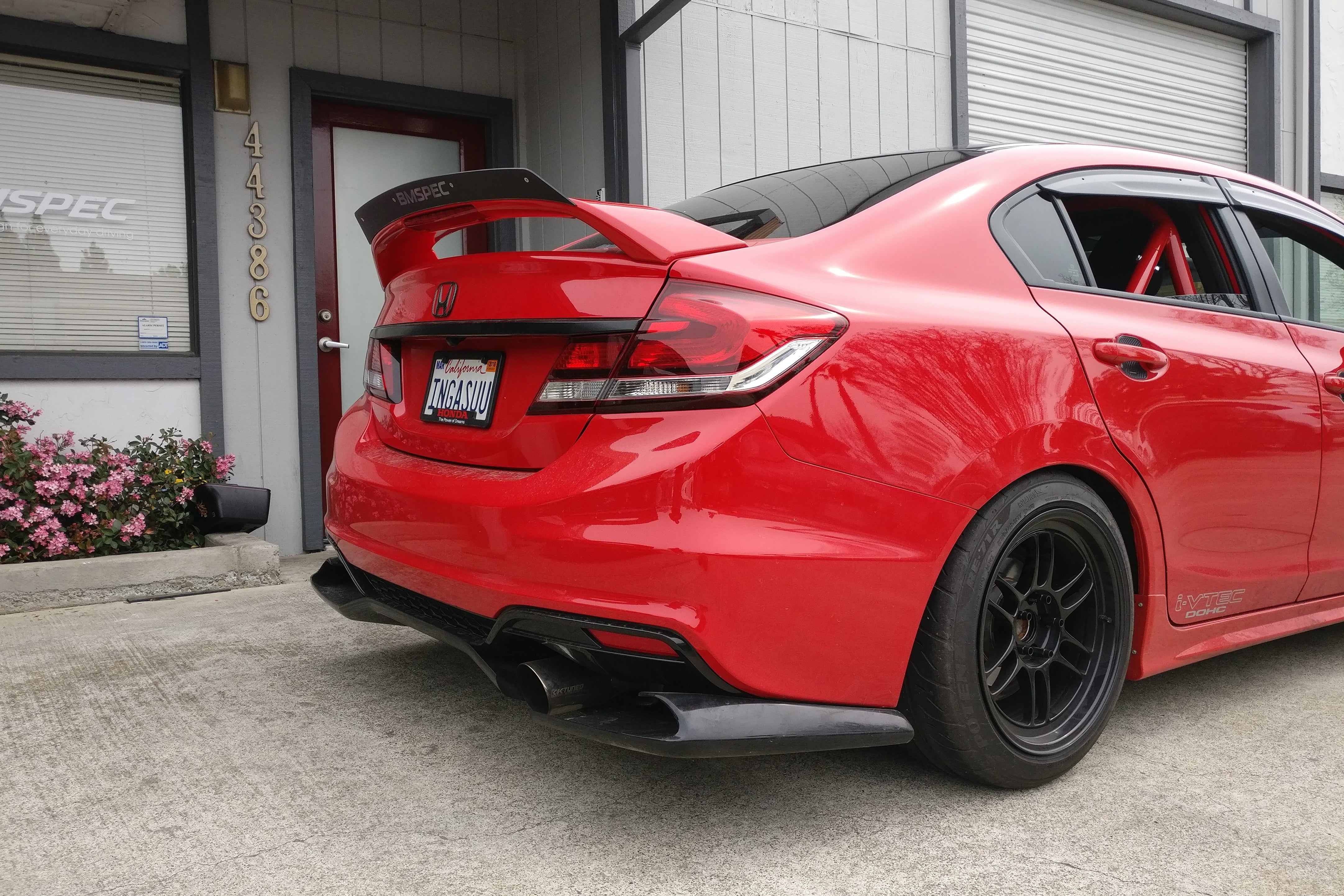 Rear spoiler extension for Honda Civic Si Sedan (Kouki FB6, 2013-2015)