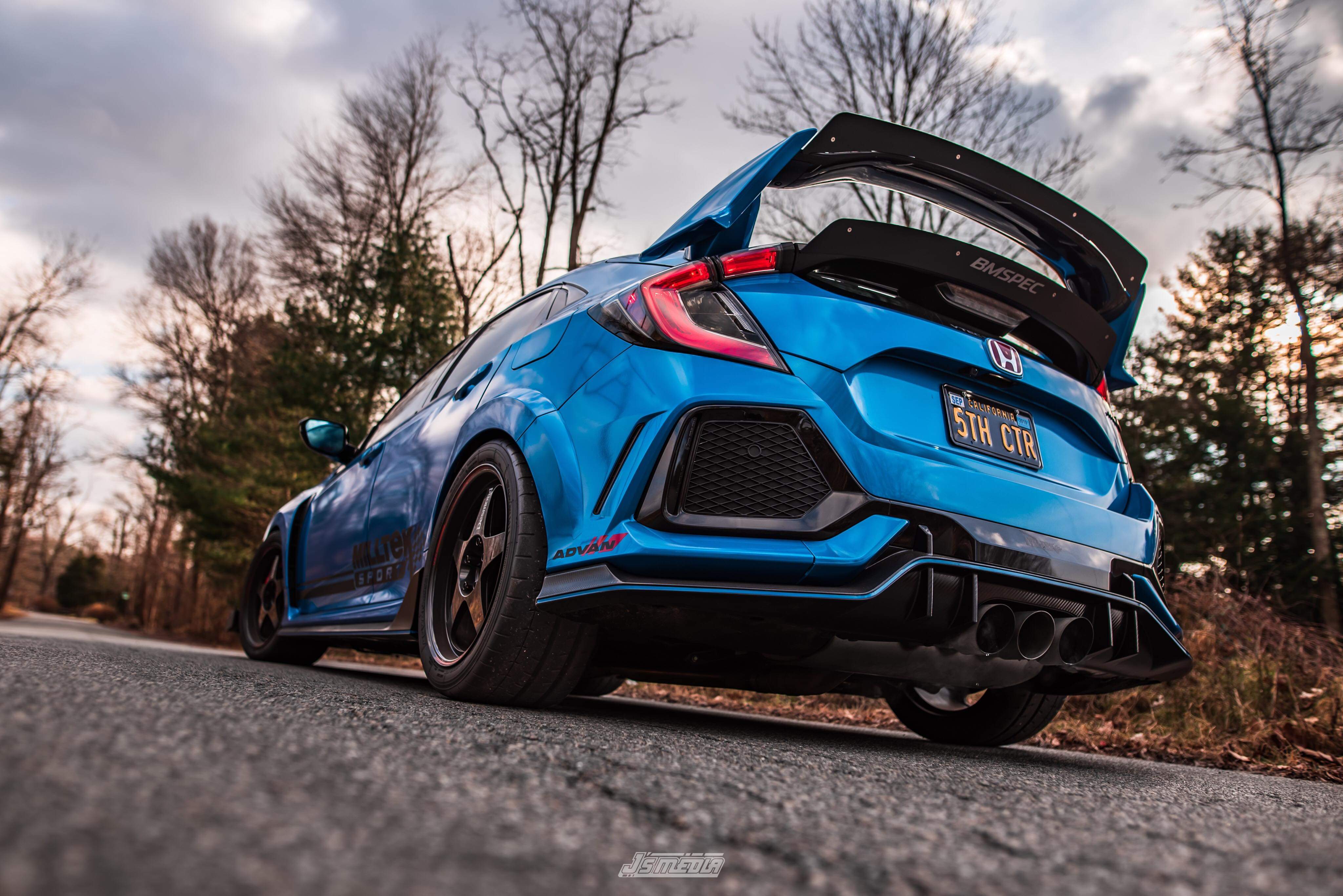 Double spoiler extension for Honda Civic Type R (FK8, 2017-2021)