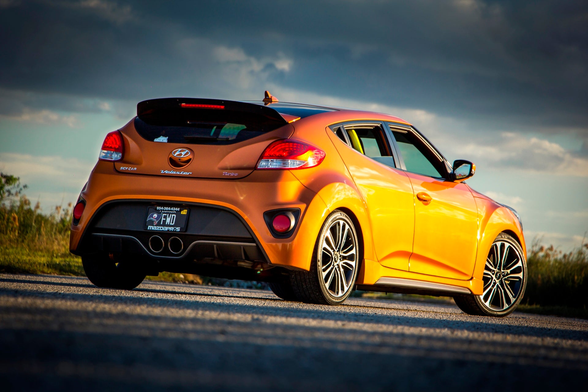Rear spoiler extension for Hyundai Veloster Turbo (FS, 2012-2018)