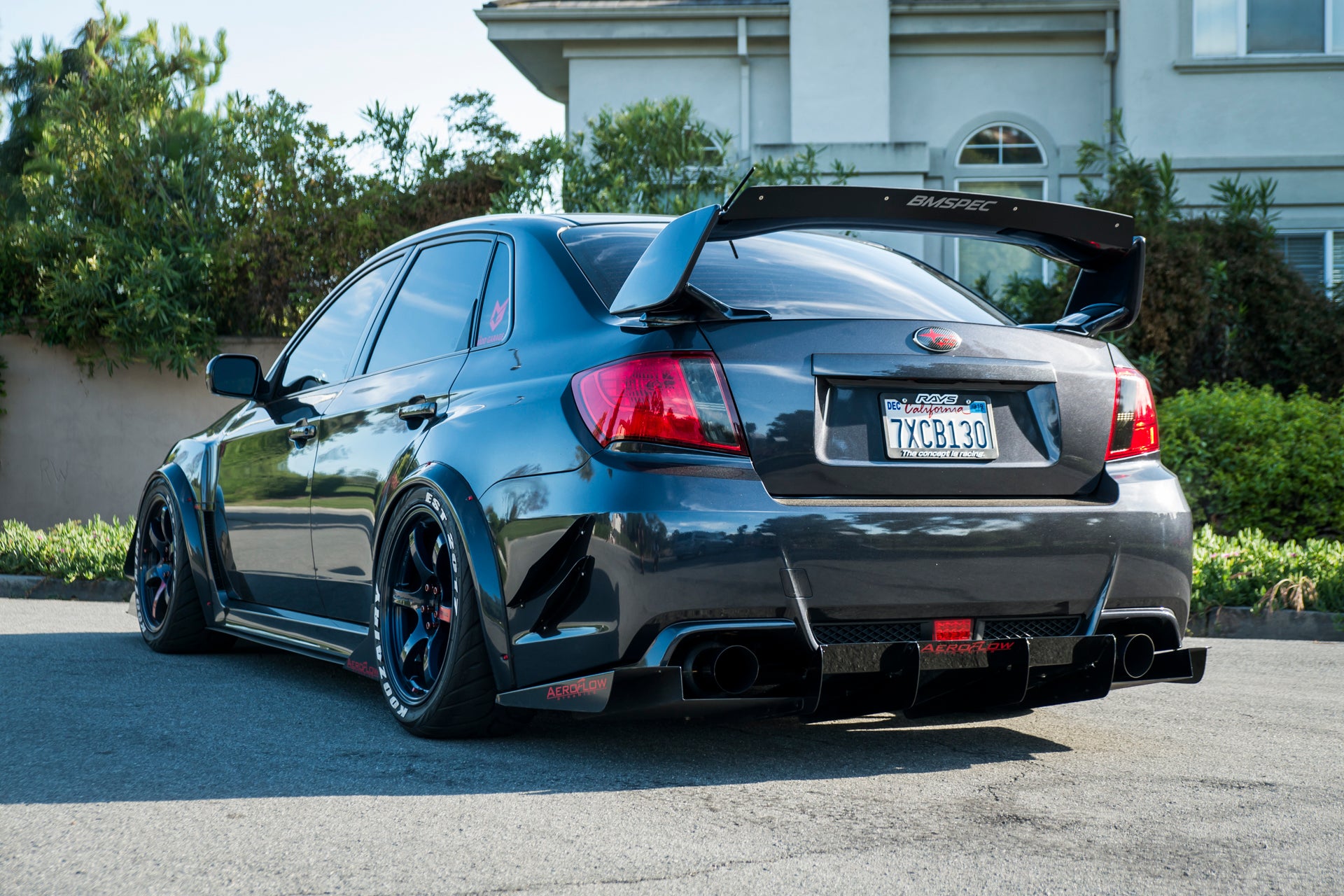 Rear spoiler extension for Subaru STI Sedan (GV, 2011-2014)