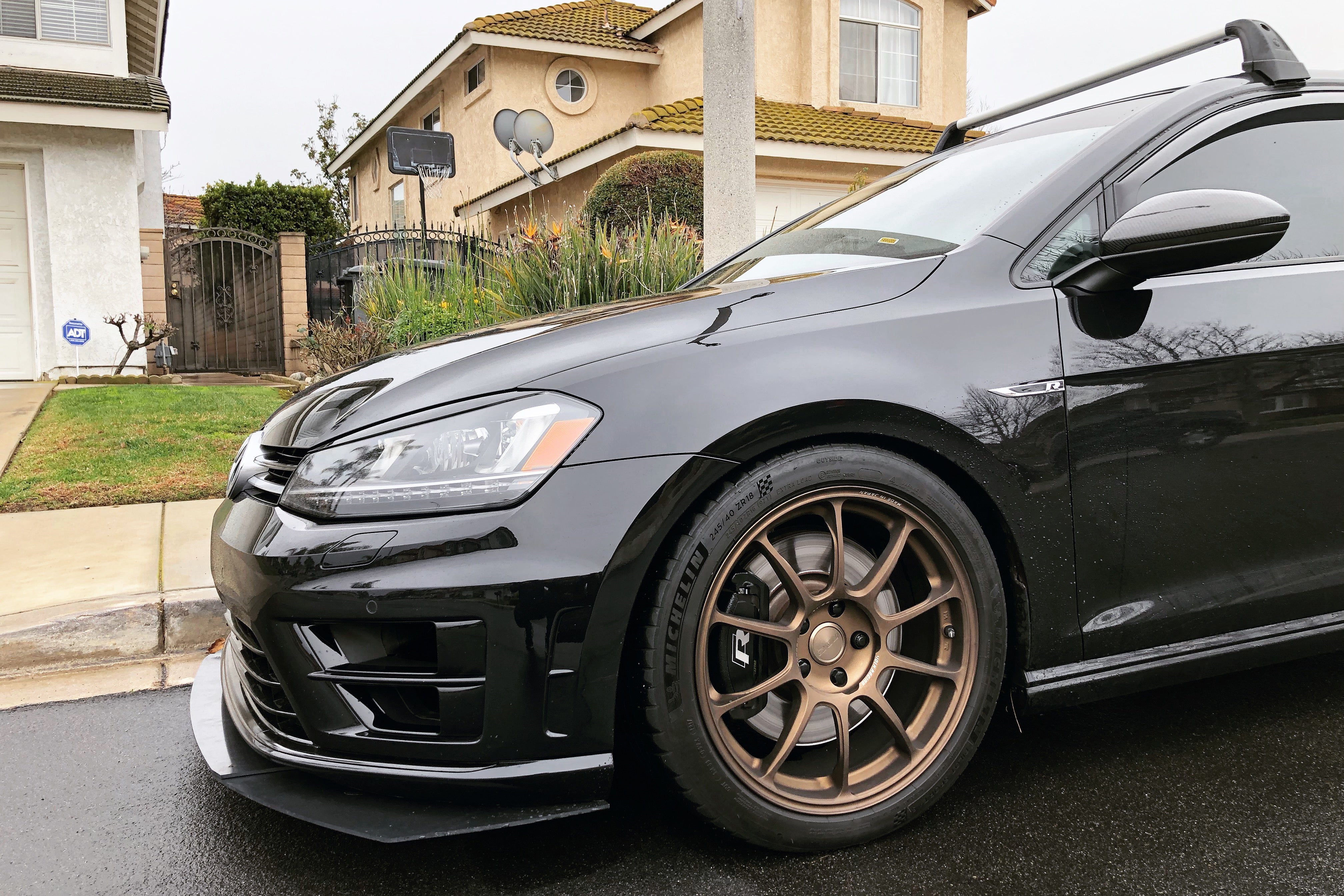 Front lip spoiler for Volkswagen Golf R (Mk7, 2014-2021)